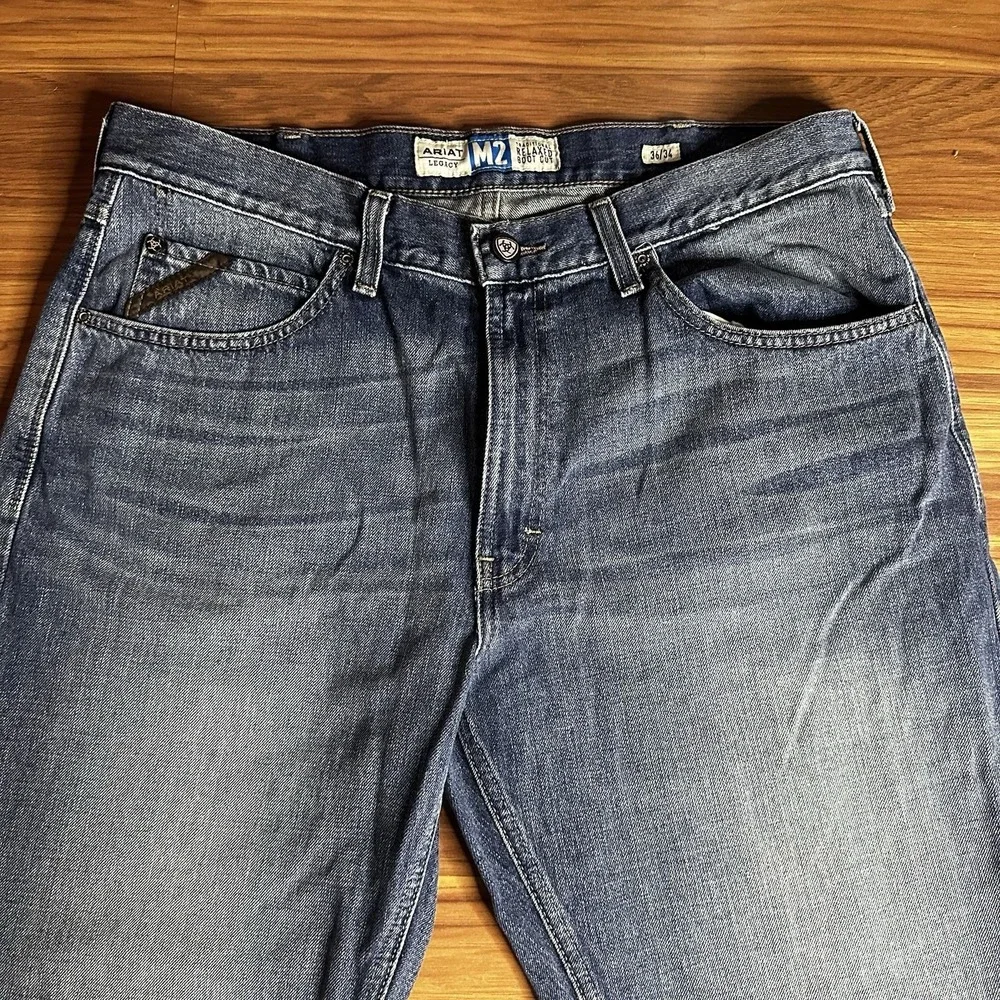 Lot of 2 Ariat Legacy M2 Traditional Relaxed Jeans Mens 36x34 Boot Cut Western